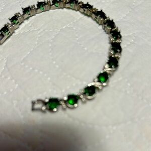 Elegant Green Gemstone Bracelet